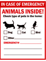 pet alert sign home